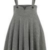 Voodoo Vixen Kjolar | Toyin Overall Herringbone Flared Skirt