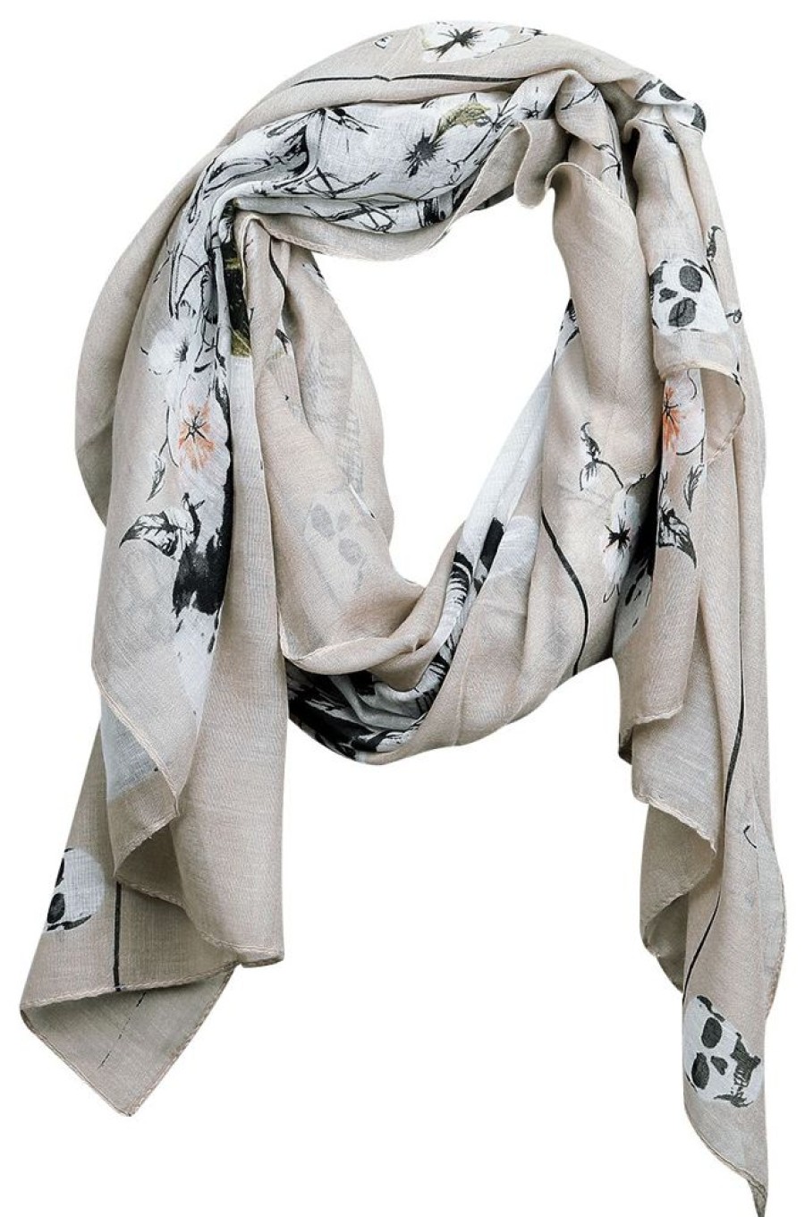 Pamela Mann Sjalar & Bandanas | Lily Skull Scarf