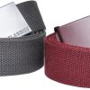 Urban Classics Balten & Spannen | Colored Buckle Canvas Belt 2-Pack