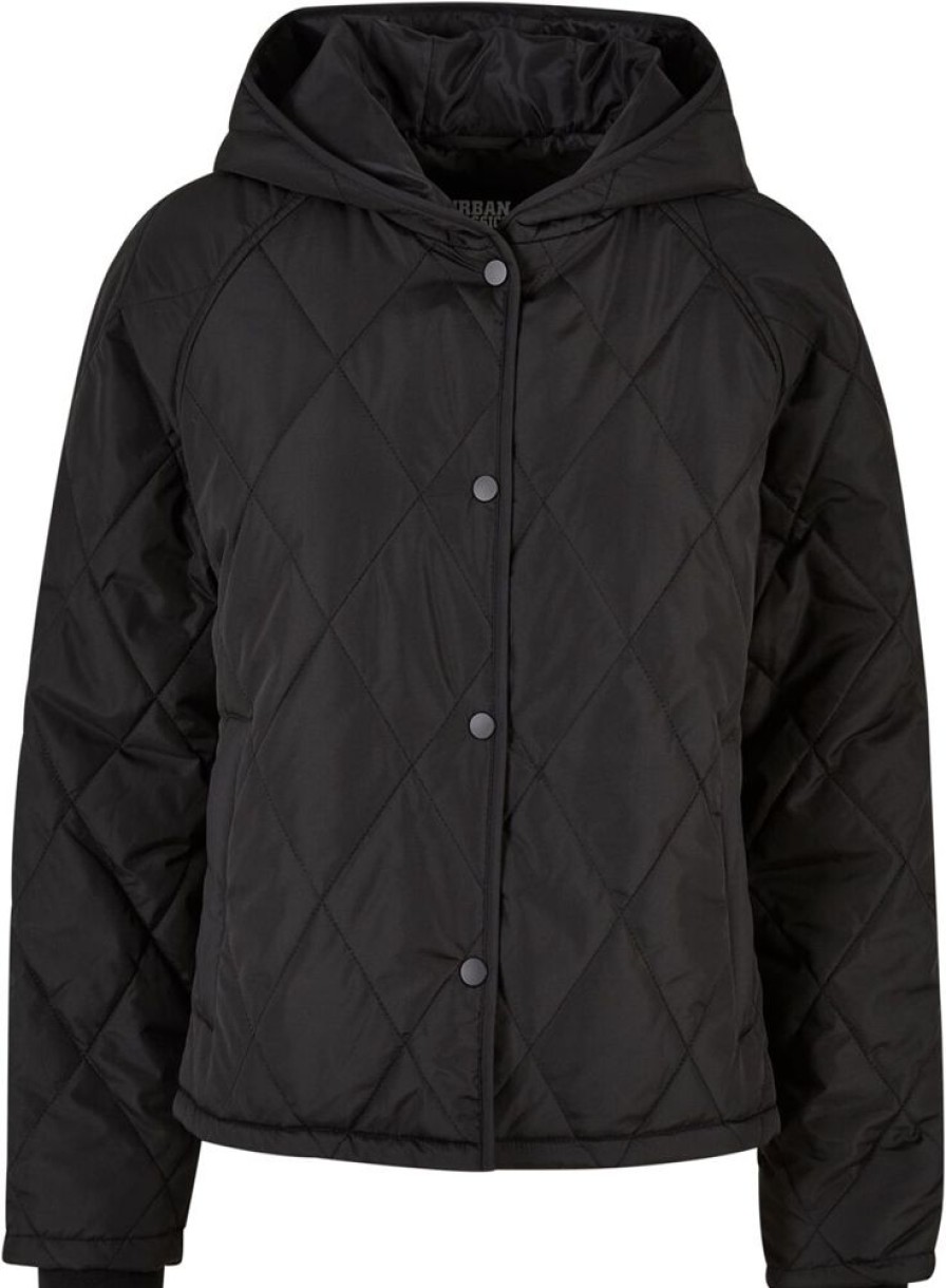 Urban Classics Jackor | Ladies' Oversized Diamond Quilted Hooded Jacket