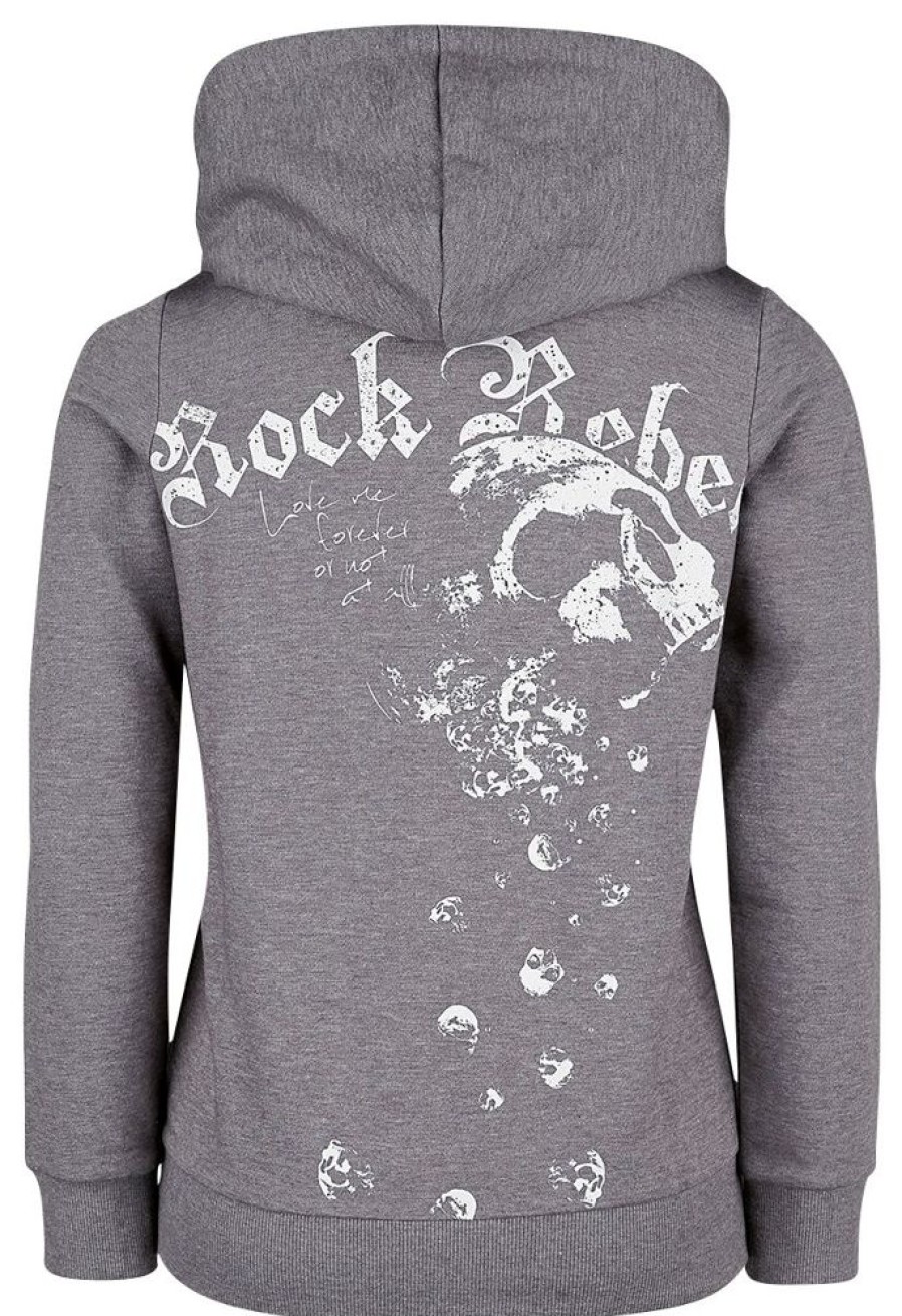 Rock Rebel by EMP Trojor & Cardigans | Gra Luvjacka Med Tryck Och Strass