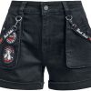 Rock Rebel by EMP Byxor | Skona Shorts Med Patchar Och Band