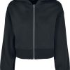 Urban Classics Trojor & Cardigans | Ladies Short Oversized Zip Jacket