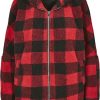 Urban Classics Jackor | Ladies Hooded Oversized Check Sherpa Jacket