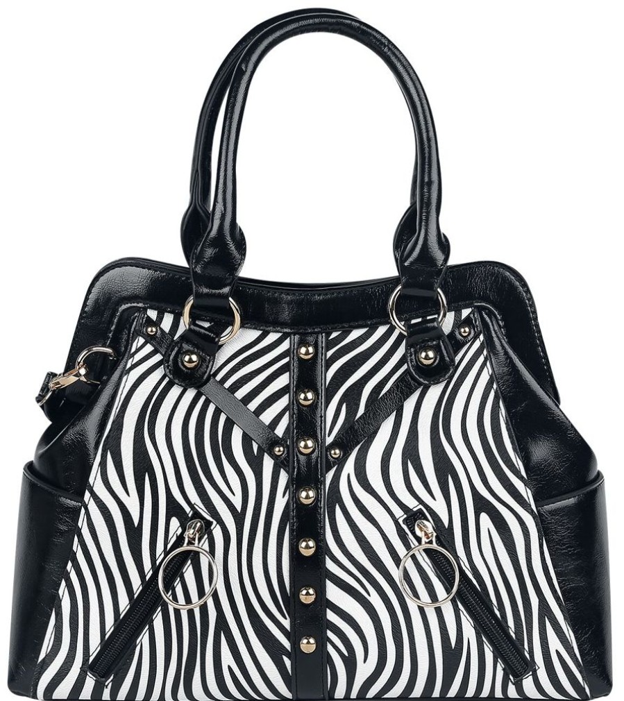 Jawbreaker Vaskor | Zebra Studded Shoulder Bag