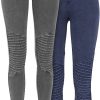 Urban Classics Byxor | Pre-Pack Ladies Denim Jersey Leggings 2-Pack