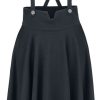 Voodoo Vixen Kjolar | Toyin Black Herringbone Overall Skirt